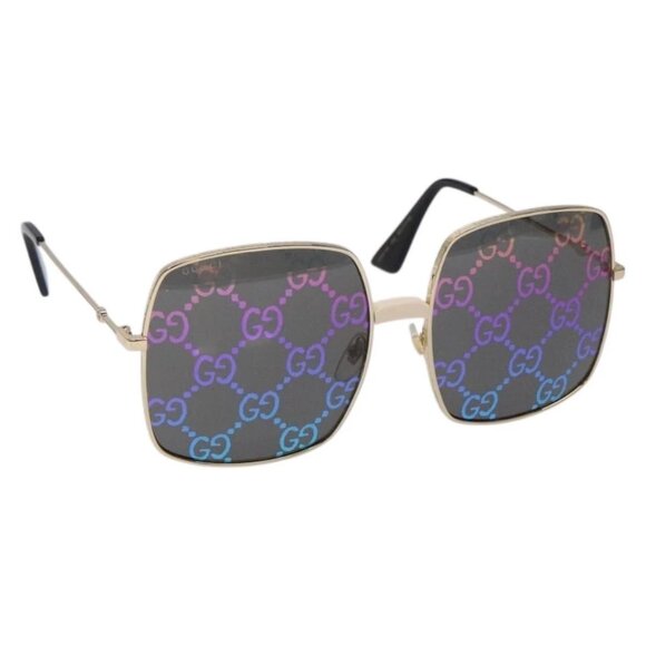 GUCCI GG Sunglasses Plastic Gold 127736M Auth 127736M - Picture 4 of 14